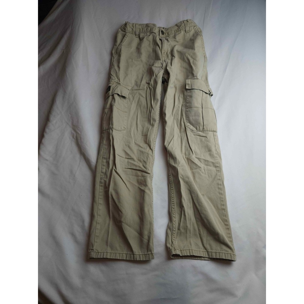 Wrangler Boys Khaki Cargo Pants Size 14 Husky Authentic Issue Tan